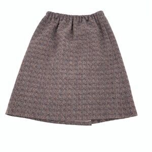 Vintage 1960s Louisburg Square 100% Rainbow Wool Midi Skirt 16 Academia Pull On